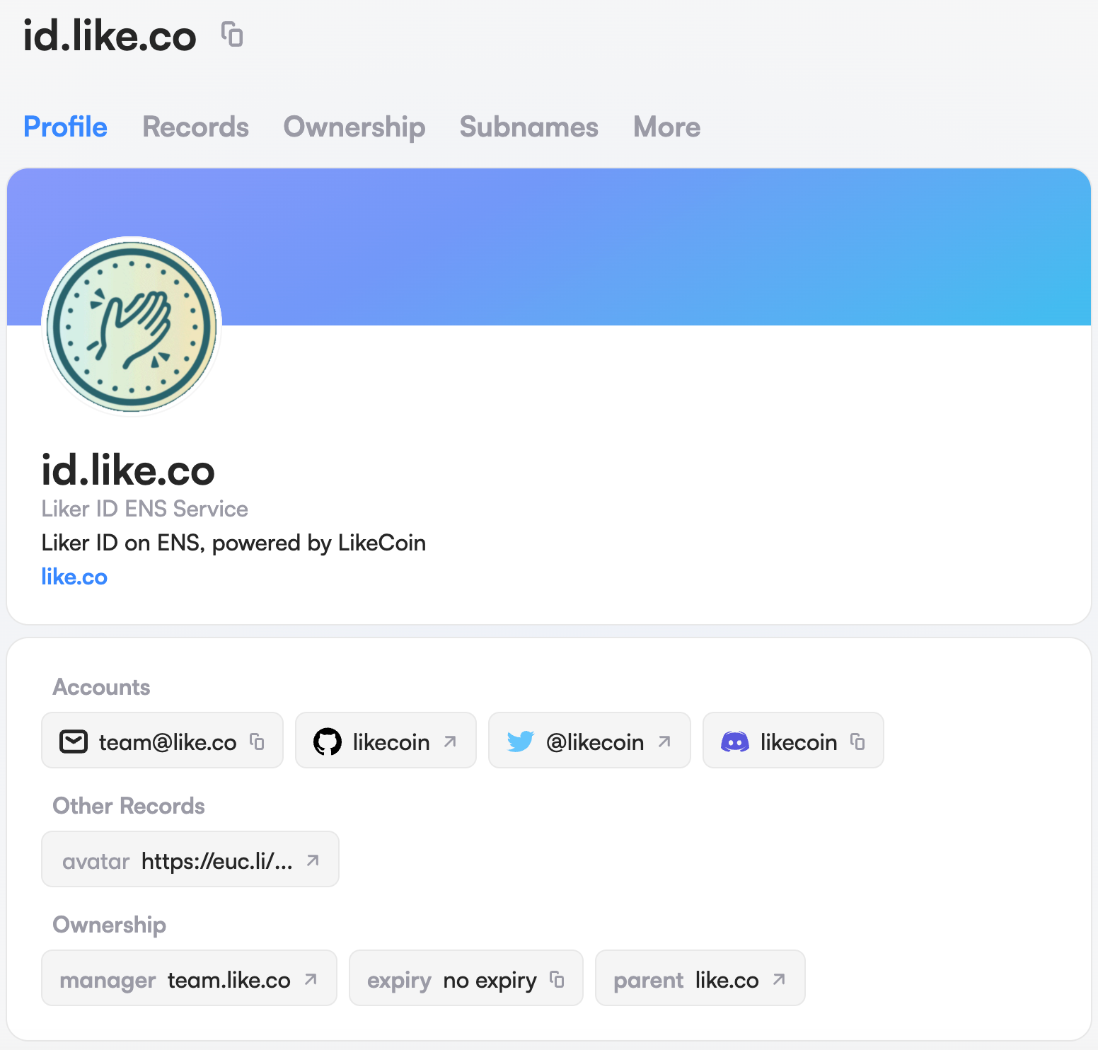 Meet id.like.co — Liker ID on ENS